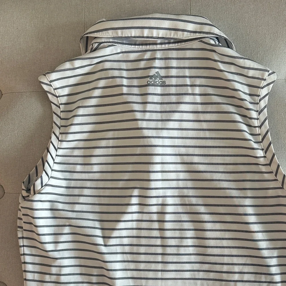 Adidas Sleeveless Striped Polo Golf Tank - Picture 5 of 10